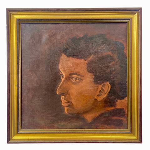 Nadira Azzouz (Iraqi/British 1927-2020), 'Self Portrait', 1957, oil on canvas