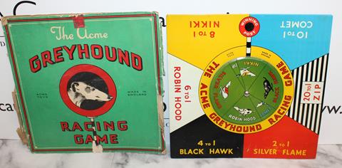 Vintage Acme Toys - The Acme "Greyhound Racing Game", Made In England 1930's