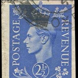 1941 2½d SG 489c Variety, ‘Imperf’ VFU, Four Fine-Huge Margins ‘1941’ CDS