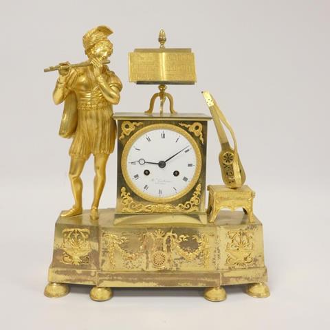 A Fine 19th Century French Empire Ormolu Figural Mantel Clock by Gentilhomme, Paris C1810