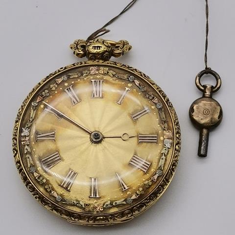 An 18 Carat Gold Open Face Pocket Watch, Early 19th Century