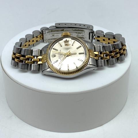 A Ladies Oyster Perpetual Rolex Watch, Stainless Steel & Gold