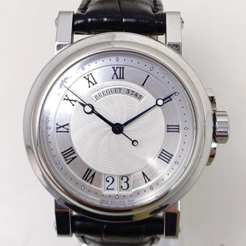 A Gentleman's Stainless Steel Breguet Marine Big Date Wristwatch