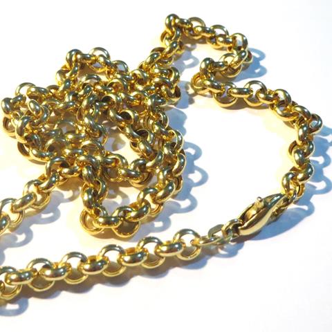 Italy 9ct Yellow Gold 20" Belcher link necklace 15.6g