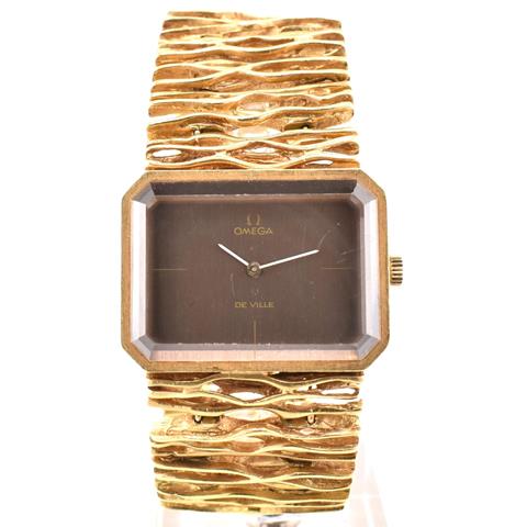 A 1970s Omega De Ville 8272 18ct Gold Wristwatch by Gilbert Albert