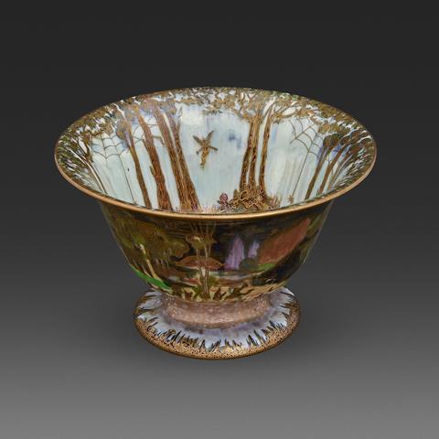 A Wedgwood Fairyland Lustre Antique Centre Bowl, c1920, Designed by Daisy Makeig-Jones