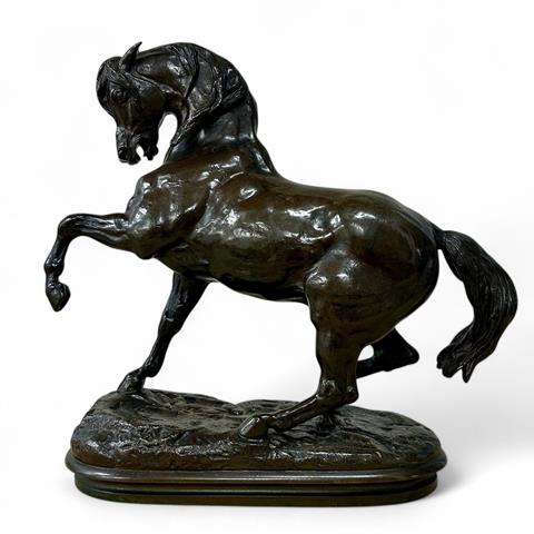 Antoine-Louis Barye (French, 1795-1875), ‘Cheval Turc No.2, Antérieur Gauche Levé, Terasse Ovale’ (Turkish Horse No.2, Left Foreleg Raised, Oval Base)