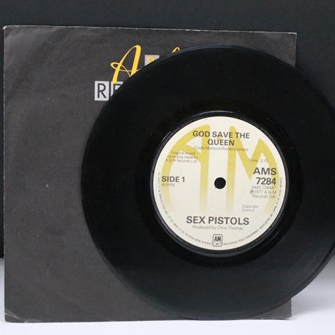 Vinyl - Sex Pistols - God Save the Queen - Original Withdrawn UK 1st Pressing 7" Single on A&M Records