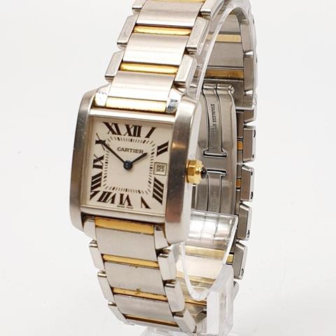 A Gentleman's Cartier Tank Francaise Quartz Wrist Watch