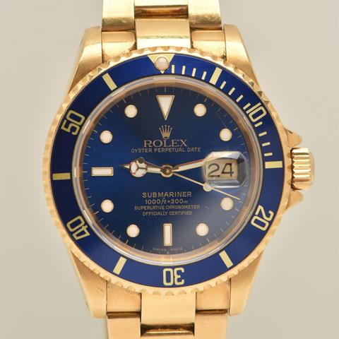 An 18ct Rolex Oyster Perpetual Submariner Wristwatch