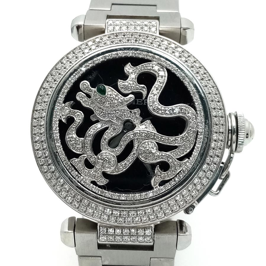 A Pasha De Cartier Diamond Dragon Ladies Watch
