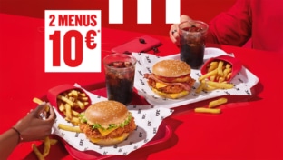 Bon plan KFC : 2 menus pour 10€ seulement