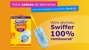Envie de Plus : Plumeau Swiffer gratuit car 100% remboursé