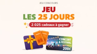 Jeu Les 25 jours Auchan : Cartes cadeaux, entrées festival… à gagner