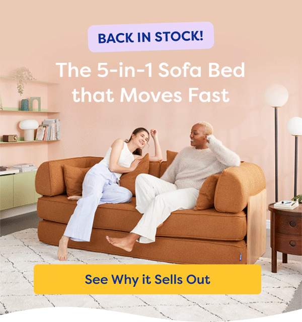 Back in Stock! The 5-in1 Sofa Bed that Moves Fast. See Why it Sells Out