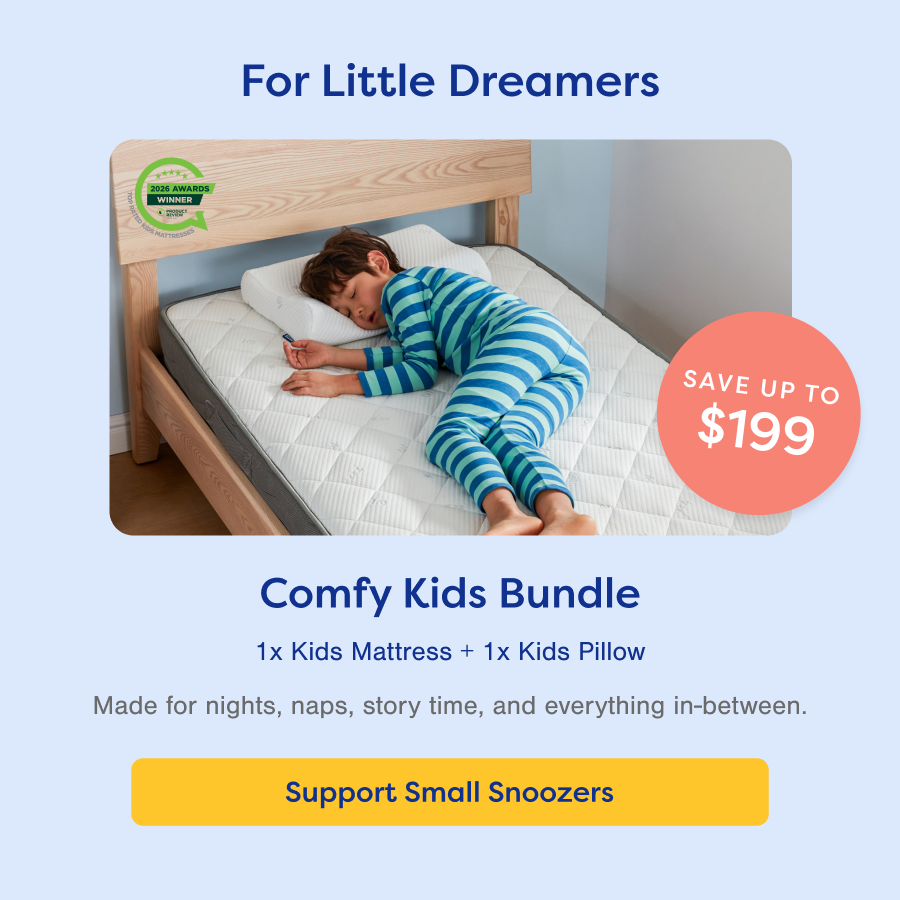 For Little Dreamers. Comfy Kids Bundle. Support Small Snoozers