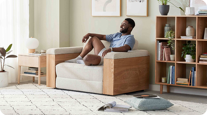 Shop Rio Timber Armchair Sofa bed