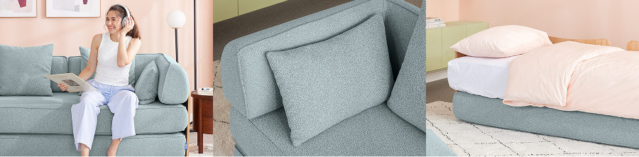 Nimble Sofa Bed - Pale Blue