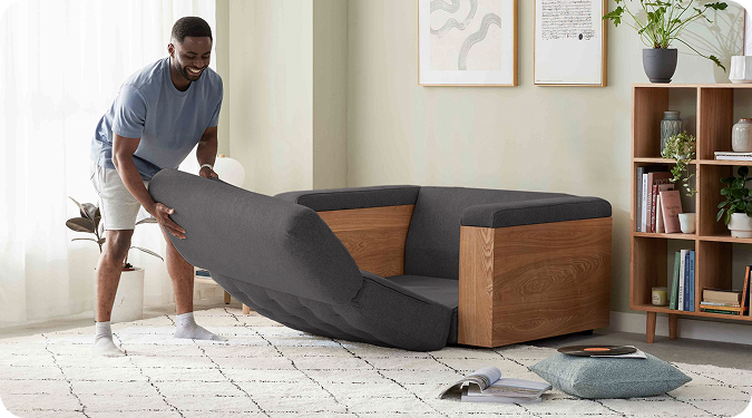 Shop Rio Timber Armchair Sofa bed