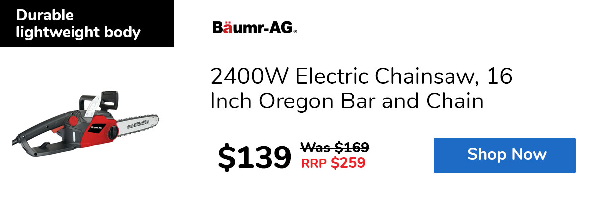 2400W Electric Chainsaw, 16 Inch Oregon Bar and Chain