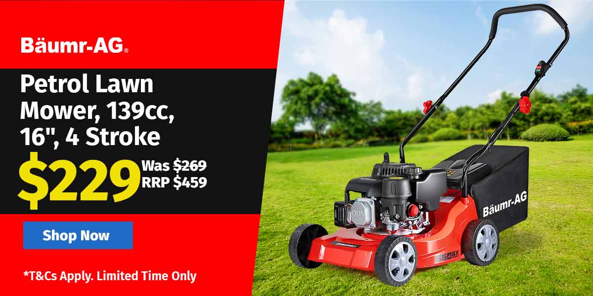 Petrol Lawn Mower, 139cc, 16", 4 Stroke