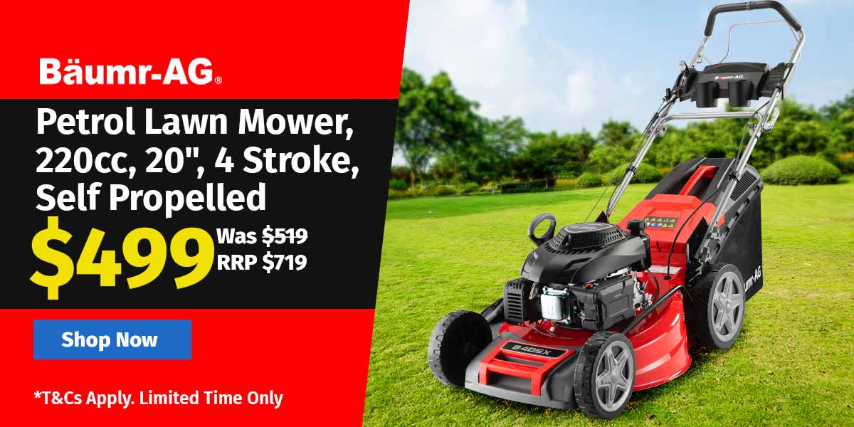 Petrol Lawn Mower, 220cc, 20", 4 Stroke, Self Propelled