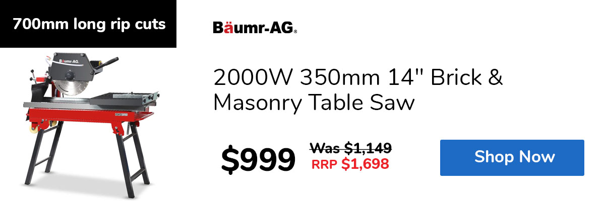 2000W 350mm 14" Brick & Masonry Table Saw