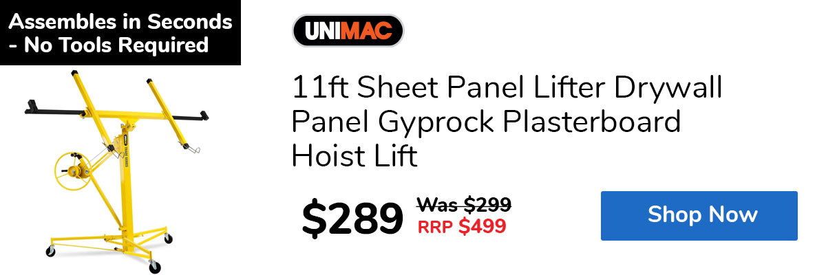 11ft Sheet Panel Lifter Drywall Panel Gyprock Plasterboard Hoist Lift