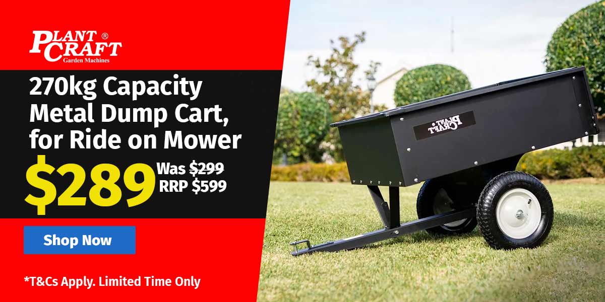 270kg Capacity Metal Dump Cart, for Ride on Mower