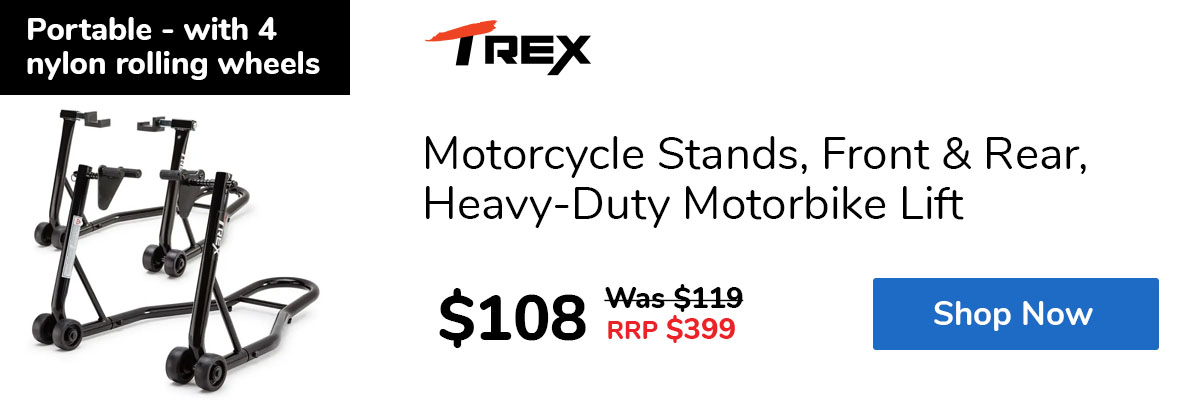 Motorcycle Stands, Front & Rear, Heavy-Duty Motorbike Lift