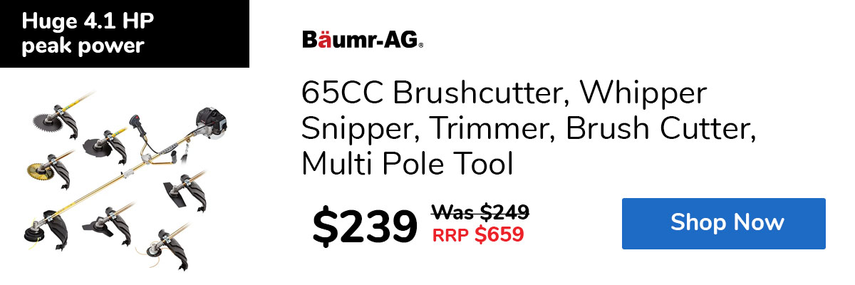 65CC Brushcutter, Whipper Snipper, Trimmer, Brush Cutter, Multi Pole Tool