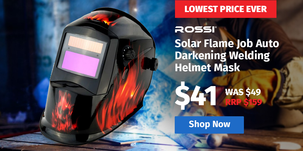 ROSSI Solar Flame Job Auto Darkening Welding Helmet Mask MIG/ARC/TIG Welder Machine