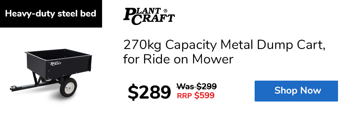 270kg Capacity Metal Dump Cart, for Ride on Mower