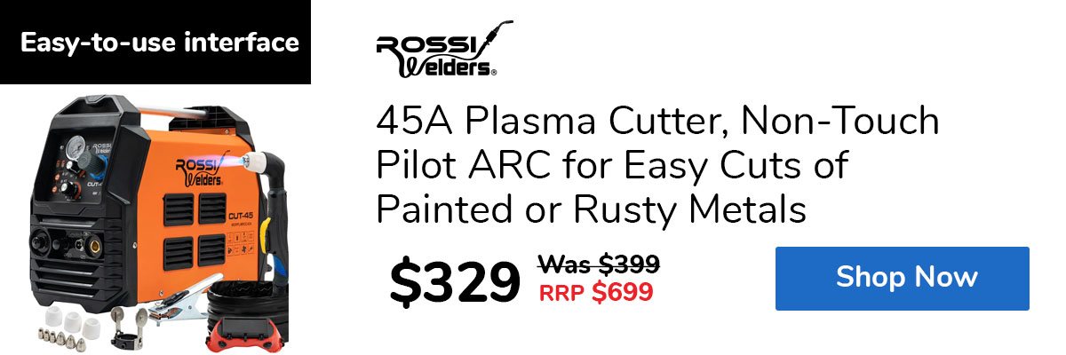 45A Plasma Cutter, Non-Touch Pilot ARC for Easy Cuts of Painted or Rusty Metals