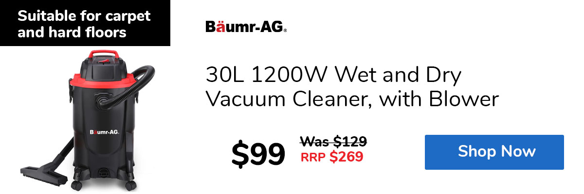 30L 1200W Wet and Dry Vacuum Cleaner, with Blower