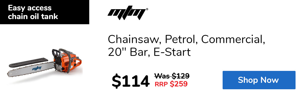 Chainsaw, Petrol, Commercial, 20" Bar, E-Start