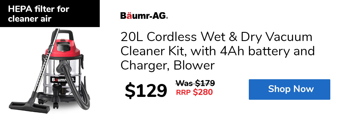 20L Cordless Wet & Dry Vacuum Cleaner Kit, with 4Ah battery and Charger, Blower