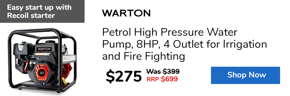 Petrol High Pressure Water Pump, 8HP, 4 Outlet for Irrigation and Fire Fighting