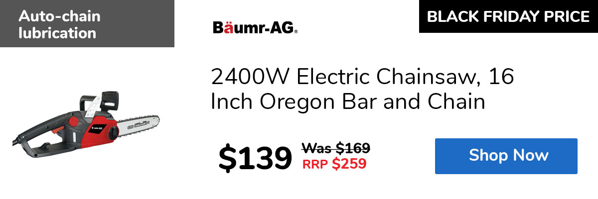 2400W Electric Chainsaw, 16 Inch Oregon Bar and Chain