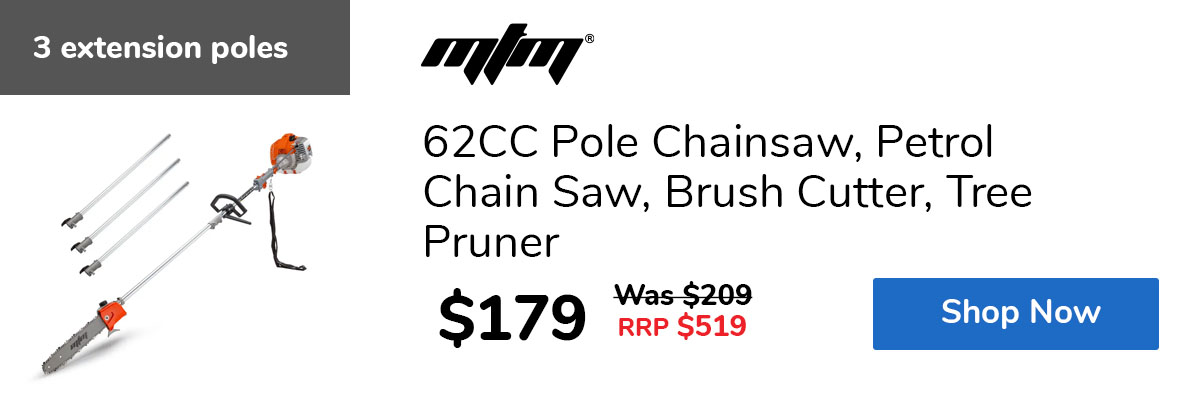 62CC Pole Chainsaw, Petrol Chain Saw, Brush Cutter, Tree Pruner