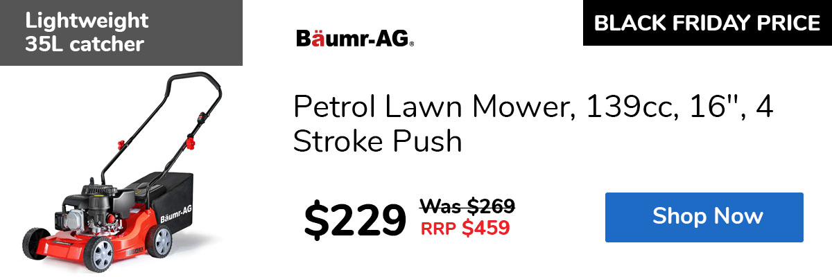 Petrol Lawn Mower, 139cc, 16", 4 Stroke Push