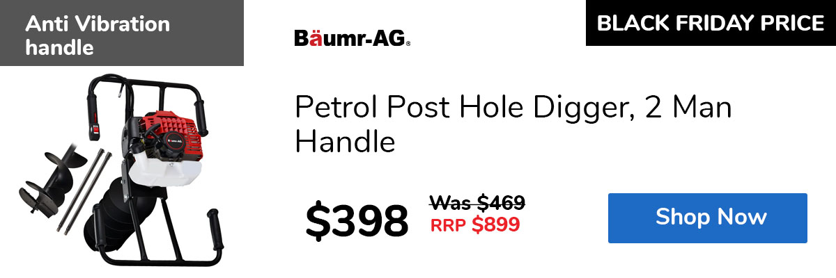 Petrol Post Hole Digger, 2 Man Handle