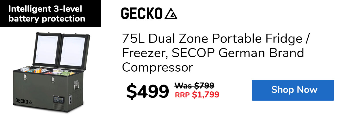 75L Dual Zone Portable Fridge / Freezer, SECOP German Brand Compressor