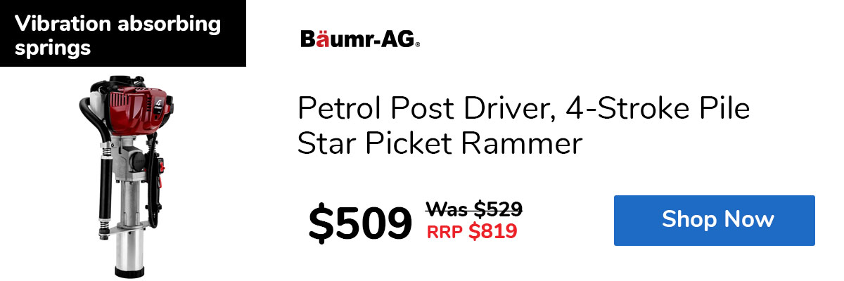 Petrol Post Driver, 4-Stroke Pile Star Picket Rammer