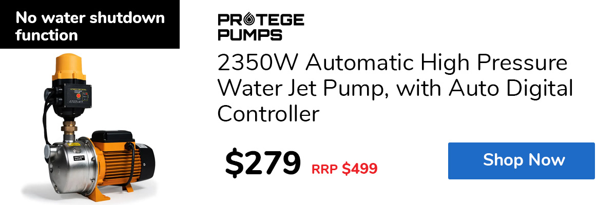 2350W Automatic High Pressure Water Jet Pump, with Auto Digital Controller