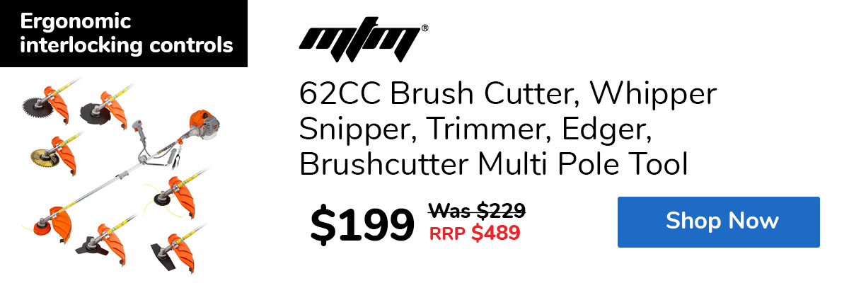 62CC Brush Cutter, Whipper Snipper, Trimmer, Edger, Brushcutter Multi Pole Tool