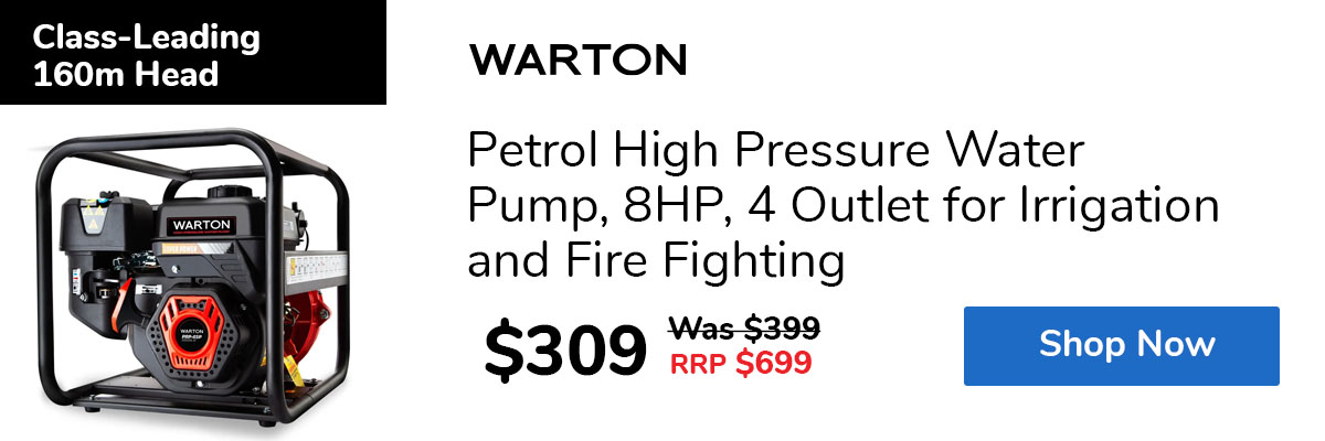 Petrol High Pressure Water Pump, 8HP, 4 Outlet for Irrigation and Fire Fighting