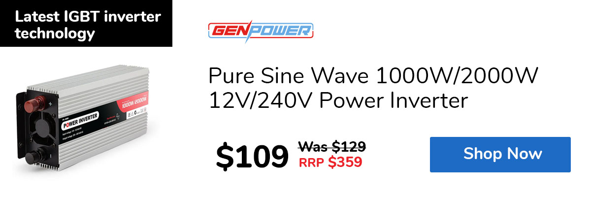 Pure Sine Wave 1000W/2000W 12V/240V Power Inverter