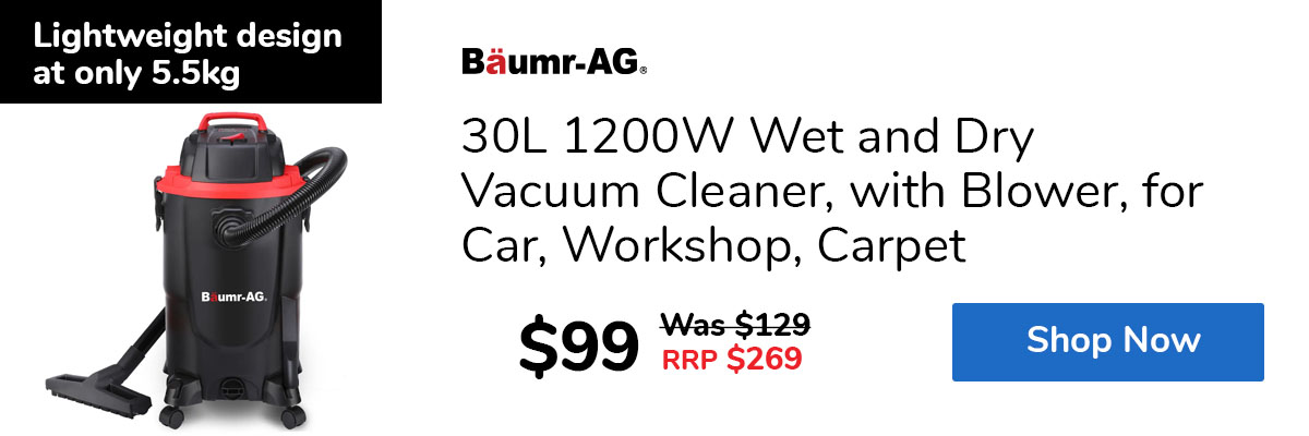 30L 1200W Wet and Dry Vacuum Cleaner, with Blower, for Car, Workshop, Carpet