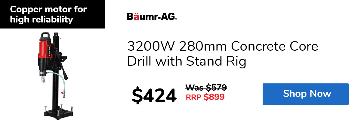 3200W 280mm Concrete Core Drill with Stand Rig